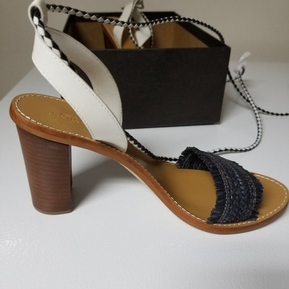 Jcrew  Raffia Ankle Tie High Heel Sandals - Picture 1 of 4